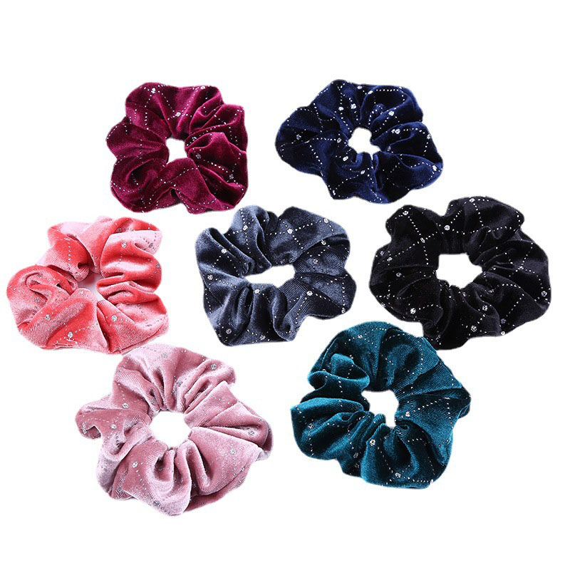 Wholesale 7 Colors Velvet Hair Bundle Korean Velvet Large Cloth Large Intestine Ring