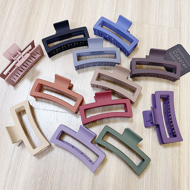 Wholesale Super Large 13cm Square Frosted Shark Clip Coiffure