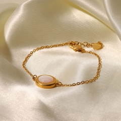 Wholesale French Light Luxury Oval Cat's Eye Stone Bracelet