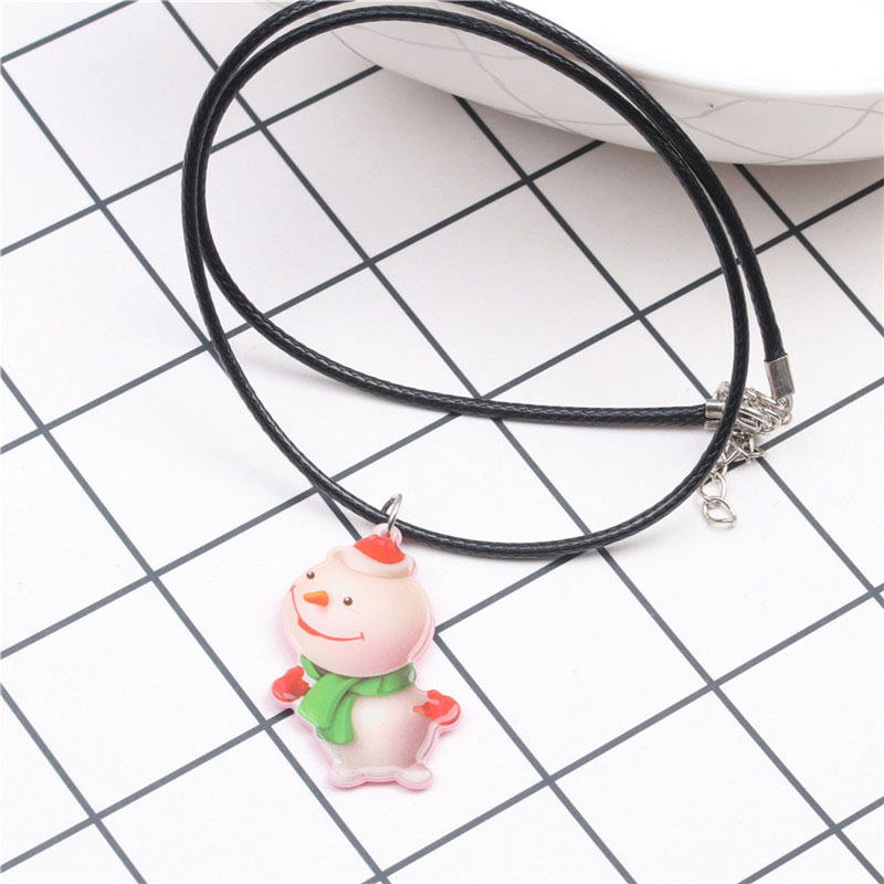 Wholesale Christmas Fashion Acrylic Santa Snowman Necklace