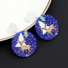 Wholesale Christmas Tree Elk Earrings Snowman Christmas Earrings