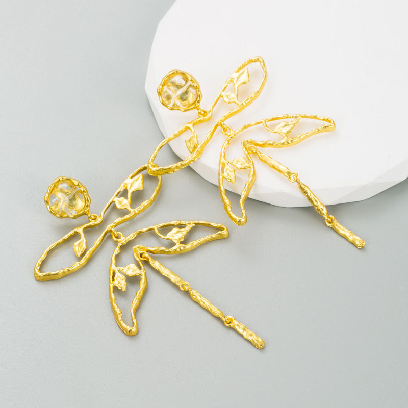 Wholesale Vintage S925 Silver Pin Dragonfly Tassel Light Luxury Fashion Earrings