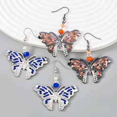 Wholesale Fashionable Alloy Butterfly Earrings Cotton Thread Knitting Korean Version Of The Ear Hooks
