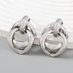 Wholesale Fashion Simple Geometric Alloy Metal Earrings