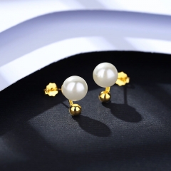 Wholesale Imitation Pearl S925 Silver Korean Exquisite Earrings