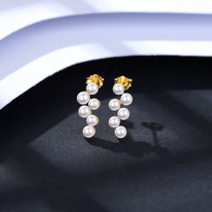 Wholesale 925 Silver Pearl Earrings Simple Fashion Earrings