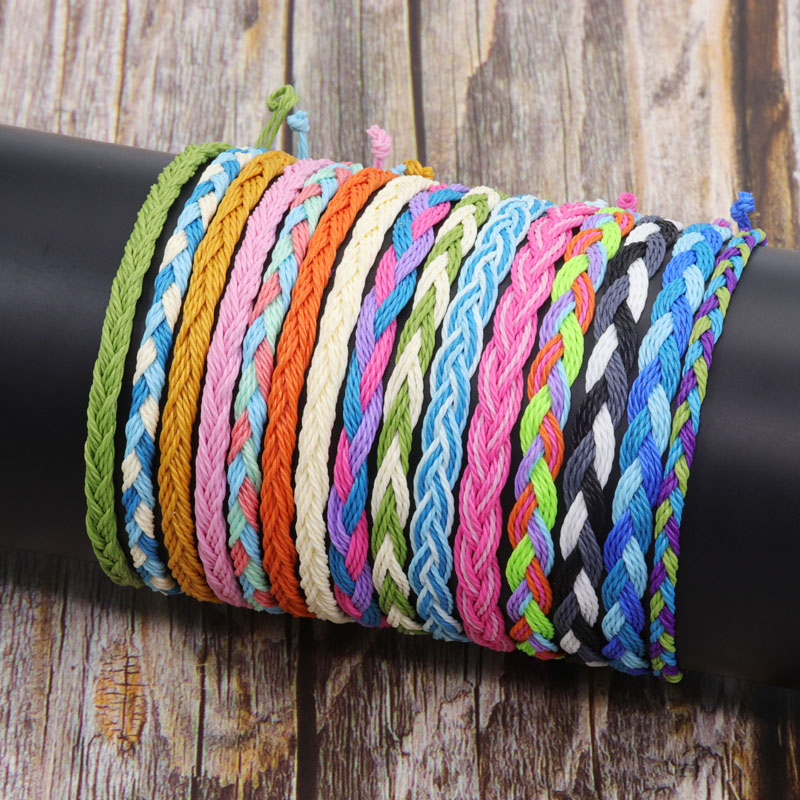 Wholesale Handmade Braided Rope Bohemian Twist Sea Wave Bracelet