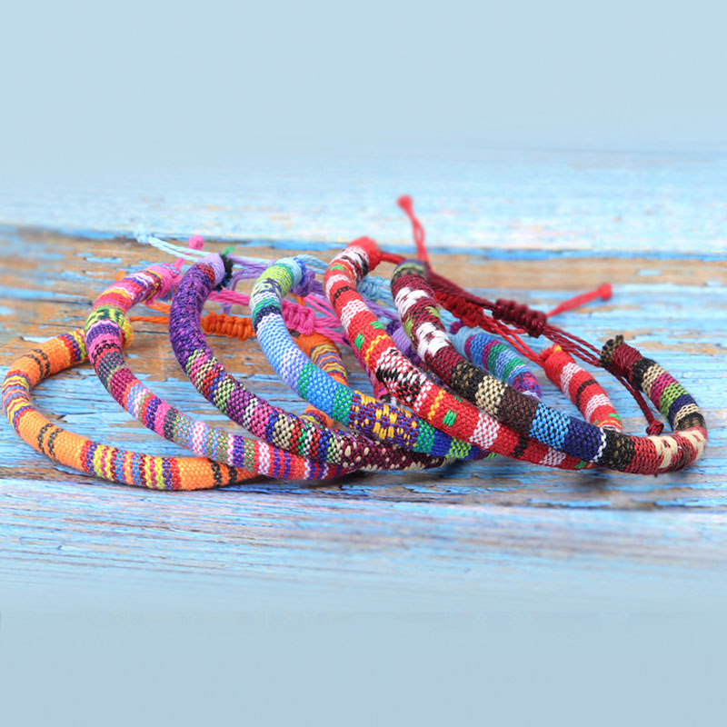 Wholesale Bohemian Ethnic Hand-woven Colorful Surf Friendship Bracelet