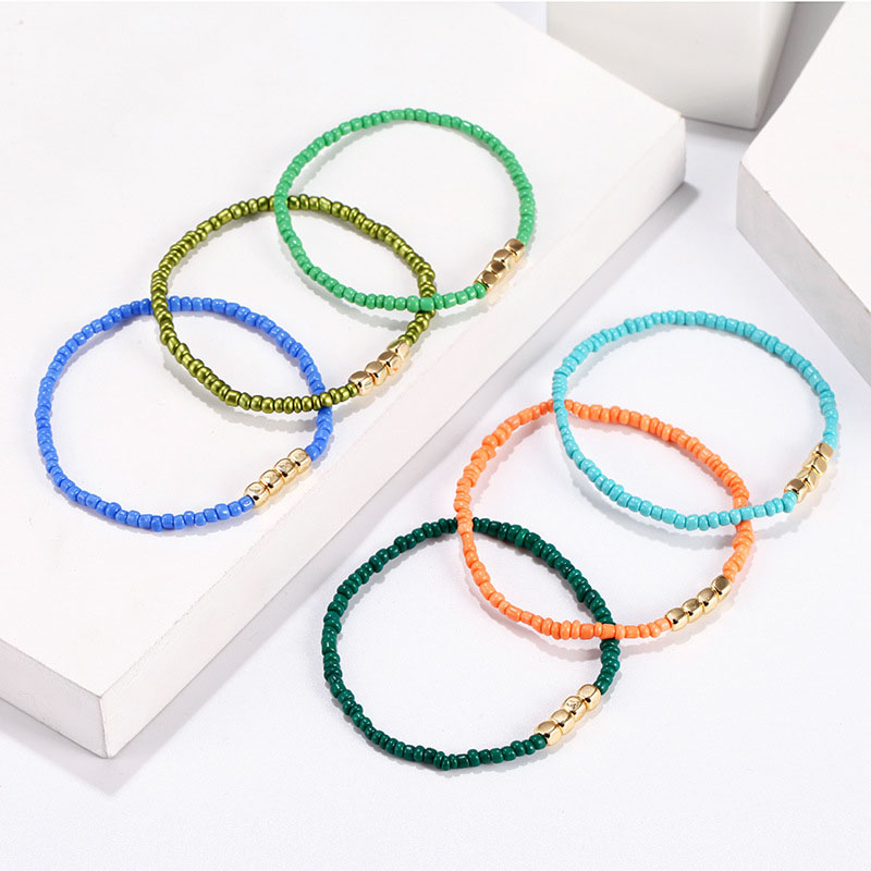 Wholesale Bohemian Rice Bead Bracelet Multi-color Set