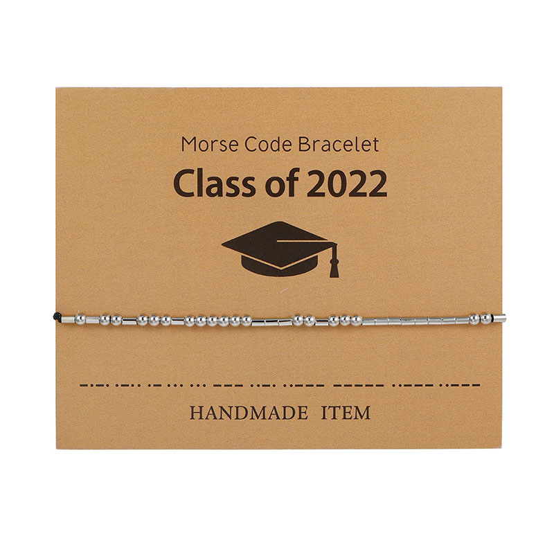 Wholesale Graduation Season Morse Code Digital Couple Beads Bracelet