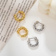 Wholesale Geometric Minimalist Metal Thread Gold Earrings