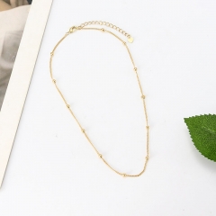 Wholesale Satellite Personalized Simple Bead Chain Clasp Bracelet