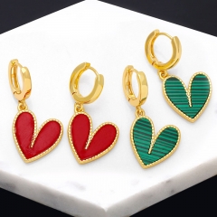 Wholesale Simple Resin Vintage Fashion Heart Earrings Valentine's Day