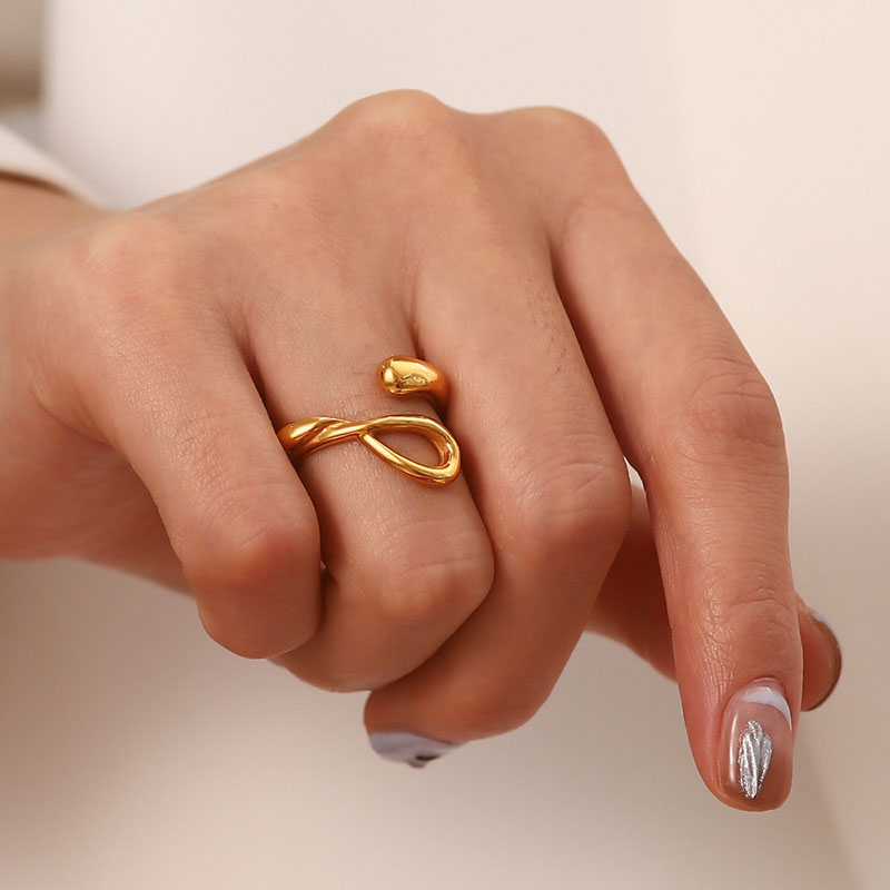 Wholesale Minimalist Cross Geometric Open Ring