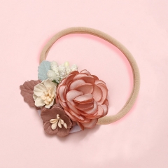 Children's Super Soft Non-marking Hand Pieced Floral Hair Band Supplier
