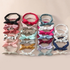 Cotton Fabric Rabbit Ears Wide Edge Baby Bow Hairband Supplier