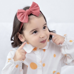 Knitted High Stretch Bow Baby Hairband Supplier