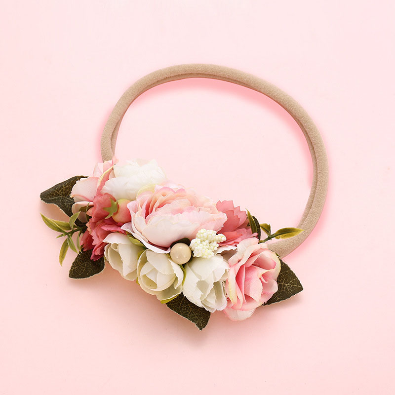 Diy Handmade Simulation Mesh Splicing Flower Children's Headband Hair Band Supplier