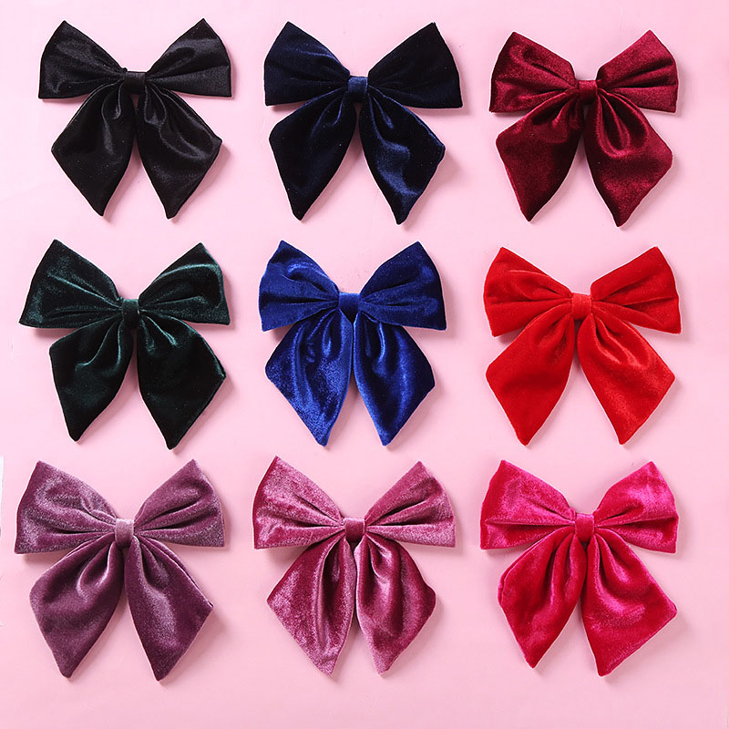 Korean Velvet Children's 6 Inch Large Hair Clip Supplier