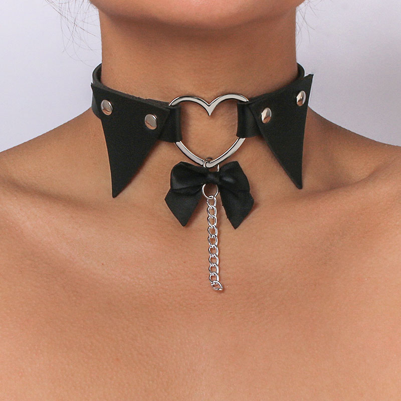 Gothic Dark Fashion Leather Punk Minimalist Choker Necklace Manufacturer