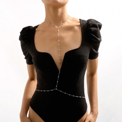 Sexy And Elegant Bikini Pearl Body Chain Simple Vintage Waist Chain Manufacturer