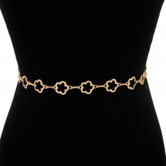 Simple Metal Fashion Geometric Waist Chain Hollow Flower Vintage Body Chain Manufacturer