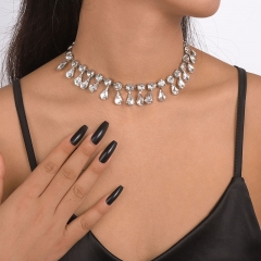 Vintage Palace Light Luxury Drop Diamond Claw Chain Minimalist Necklace Manufacturer