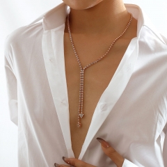 Geometric Long Rhinestone Claw Chain Light Luxury Sexy Tassel Necklace Manufacturer