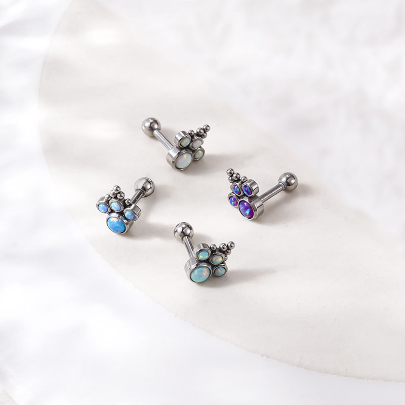 Stainless Steel Studs With Australian Gemstones Single Head Screw Thick Bar Distributors