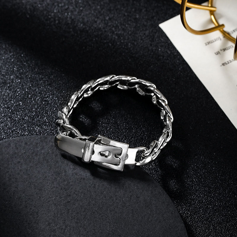 Wholesale Leather Belt Buckle Metal Chain Bracelet