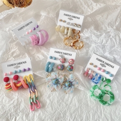 Acrylic Earring Set Handmade Exaggerated Candy-colored Earrings Supplier