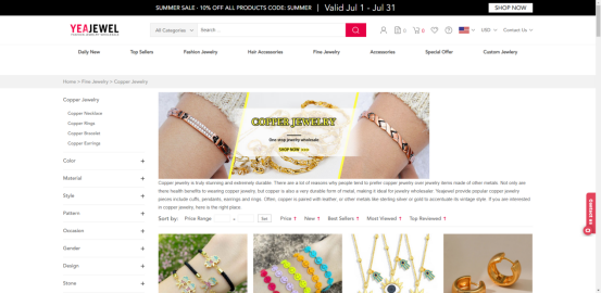 Best wholesale sale jewelry website