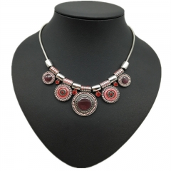 Bohemian Rice Beads Multi-element Necklace Ethnic Drip Oil Clavicle Chain Vendors