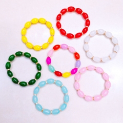 Wholesale Colorful Glass Beads Crystal Imitation Jade Bracelet