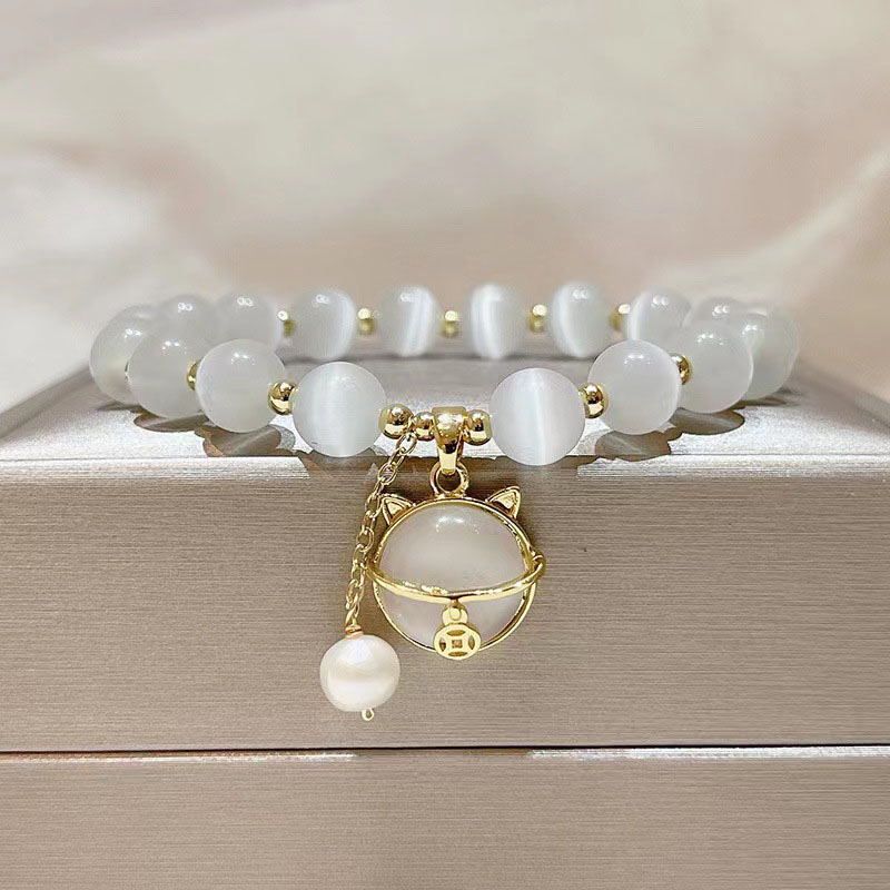 Wholesale Cat's Eye Stone Light Luxury Stretch Bracelet