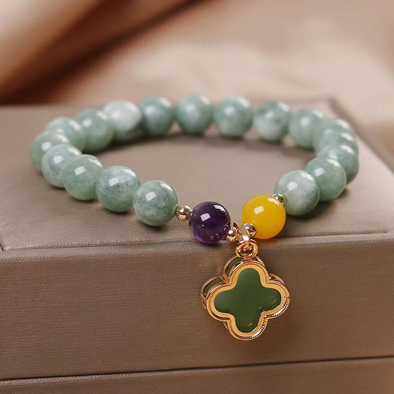 Wholesale Natural Jade Crystal Bracelet Clover Bracelet