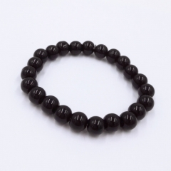 Wholesale 8mm Glass Beads Plain Circle Imitation Jade Crystal Bracelet