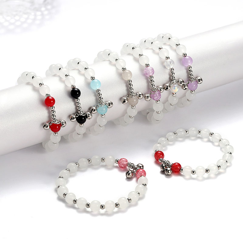 Wholesale Glass Crystal Burst Flower Simple Bell Cute Bracelet