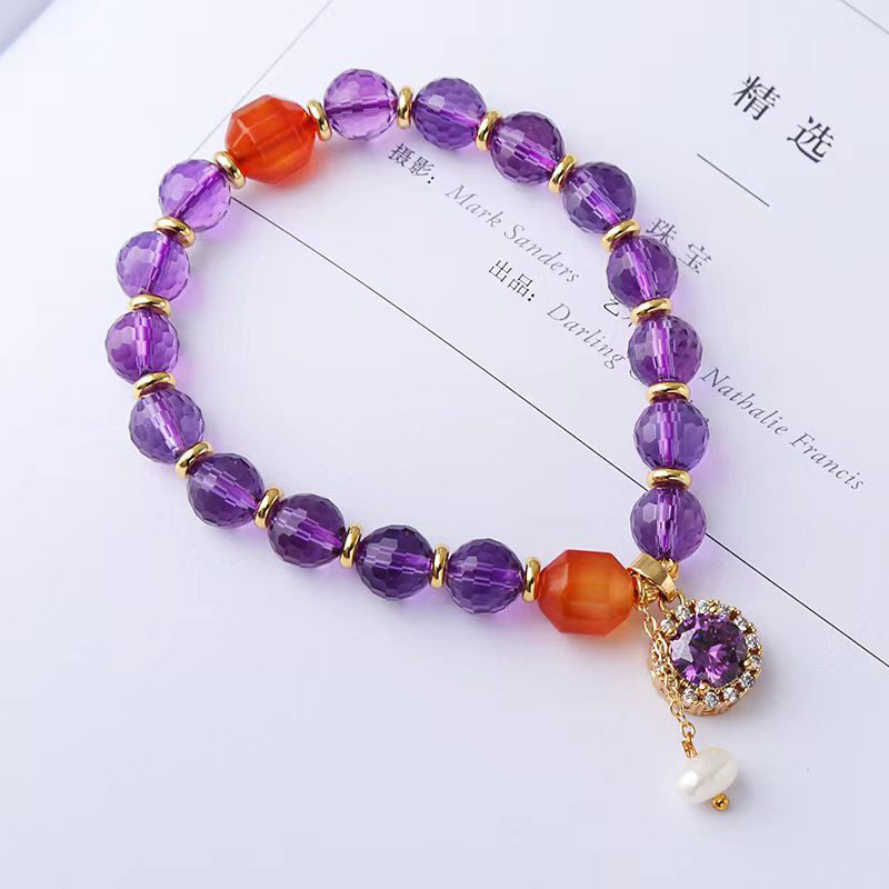 Wholesale Natural Amethyst Simple Bracelet