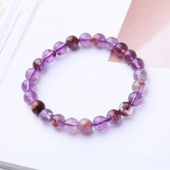 Wholesale Natural Purple Titanium Crystal Purple Ghost Amethyst Bracelet