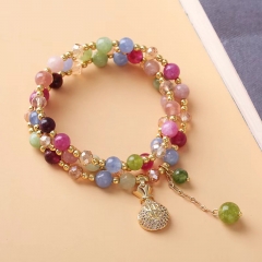 Wholesale Colorful Tourmaline Austrian Crystal Bracelet