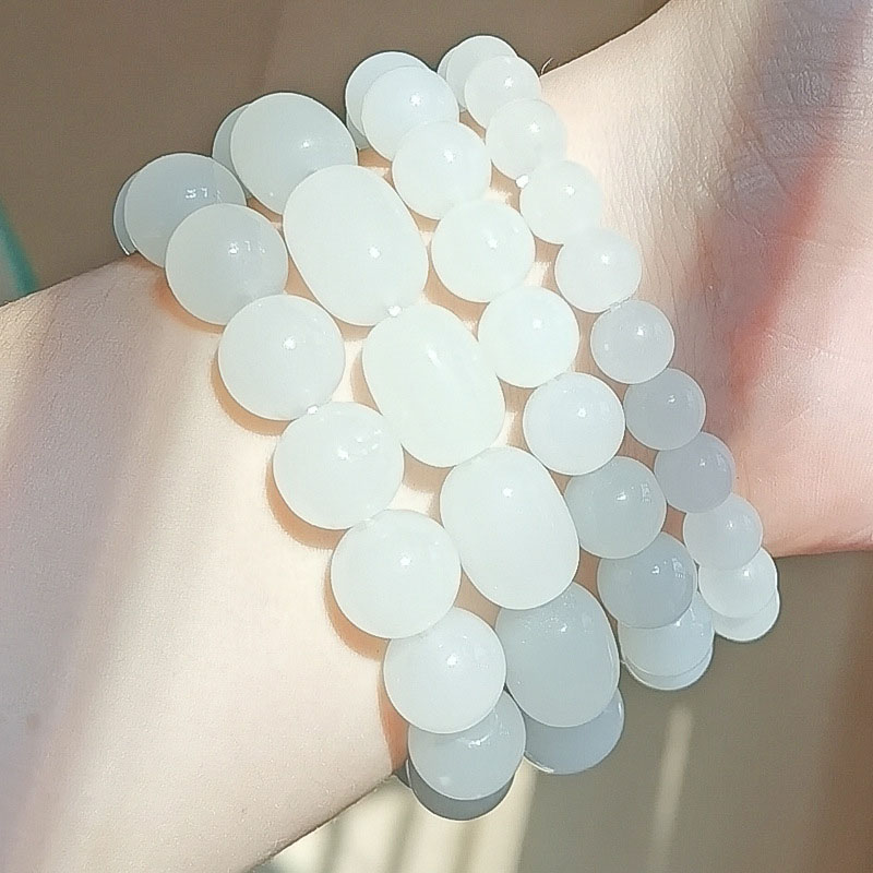 Wholesale Imitation Linden Root Ice Transparent Imitation Alabaster Crystal Bracelet