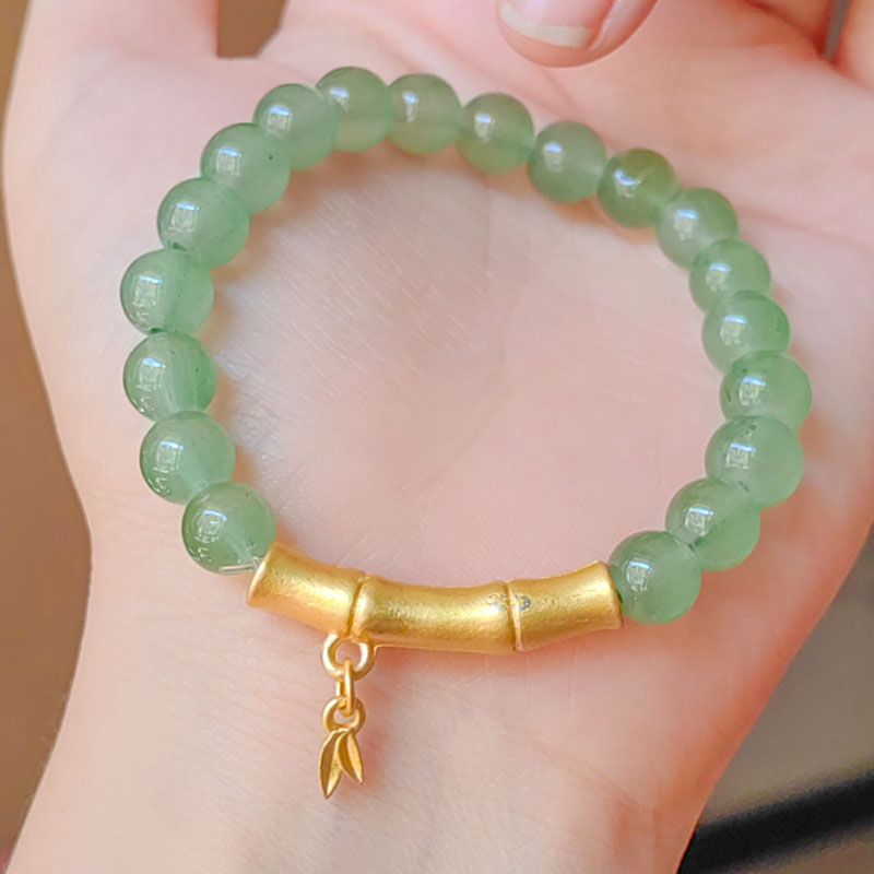 Wholesale Imitation Hetian Jade Bamboo Imitation Jade Glaze Bracelet