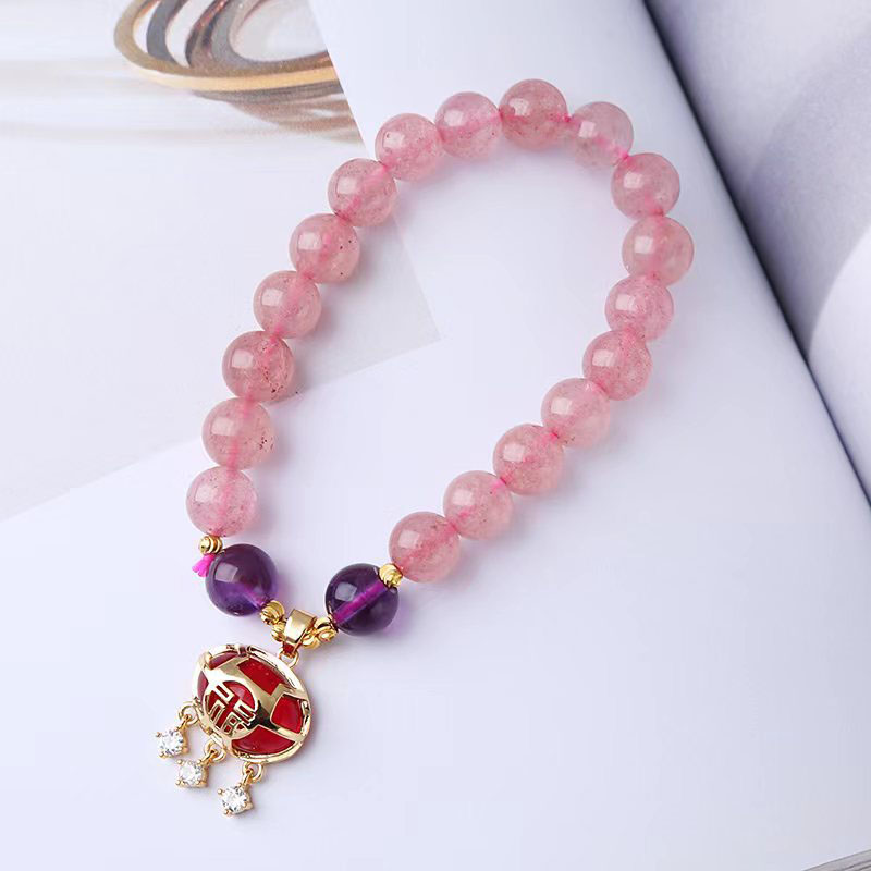 Wholesale Diy Strawberry Crystal Bracelet