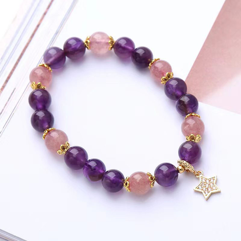 Wholesale Amethyst Natural Crystal Simple Bracelet