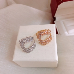 Wholesale Fashion Copper Micro-set Zirconia Ring