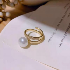 Wholesale Japanese And Korean Pearl Fashion Light Luxury Open Ring
