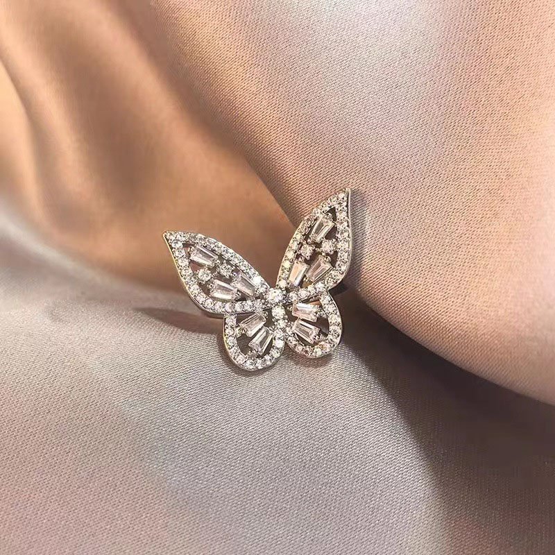 Butterfly Micro-setting Vintage Light Luxury Open Ring Supplier