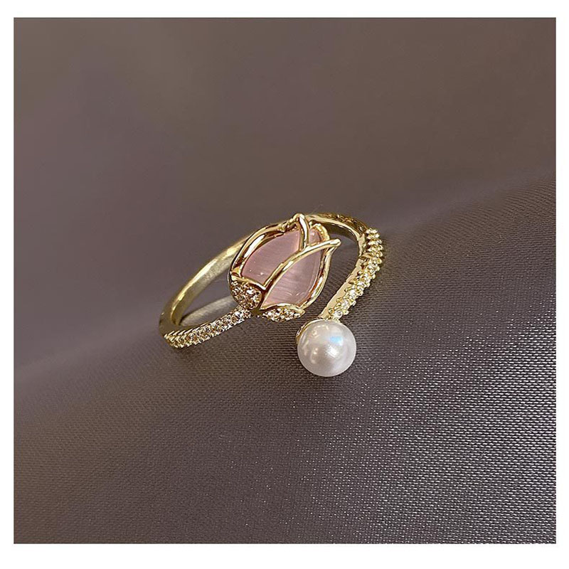 Wholesale Tulip Pearl Fashion Ring