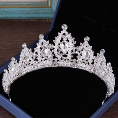 Wholesale Bridal Rhinestone Crystal Beaded Crown Hair Accessories